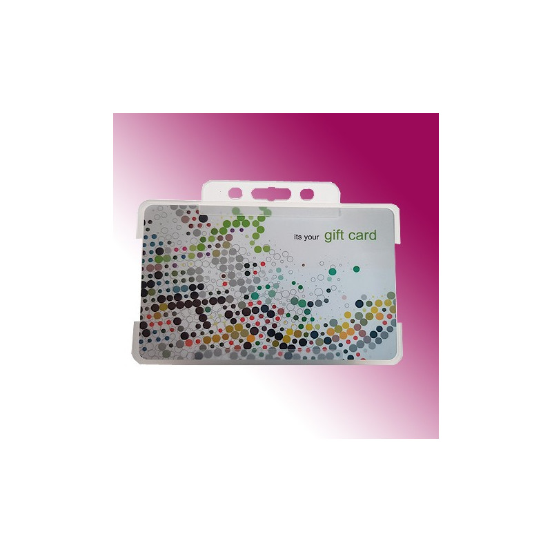 Scheckkartenhülle mit Euroloch und zwei Rundlöchern