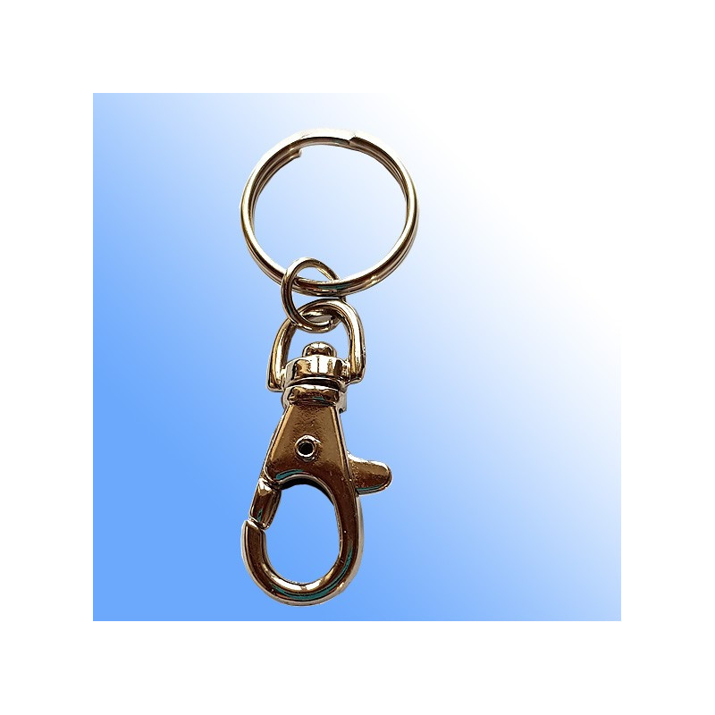 Karabinerhaken mit Wirbel & 24 mm Schlüsselring