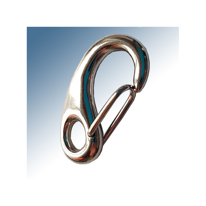 Edelstahl-Karabinerhaken mit zusätzlicher ovaler Öse