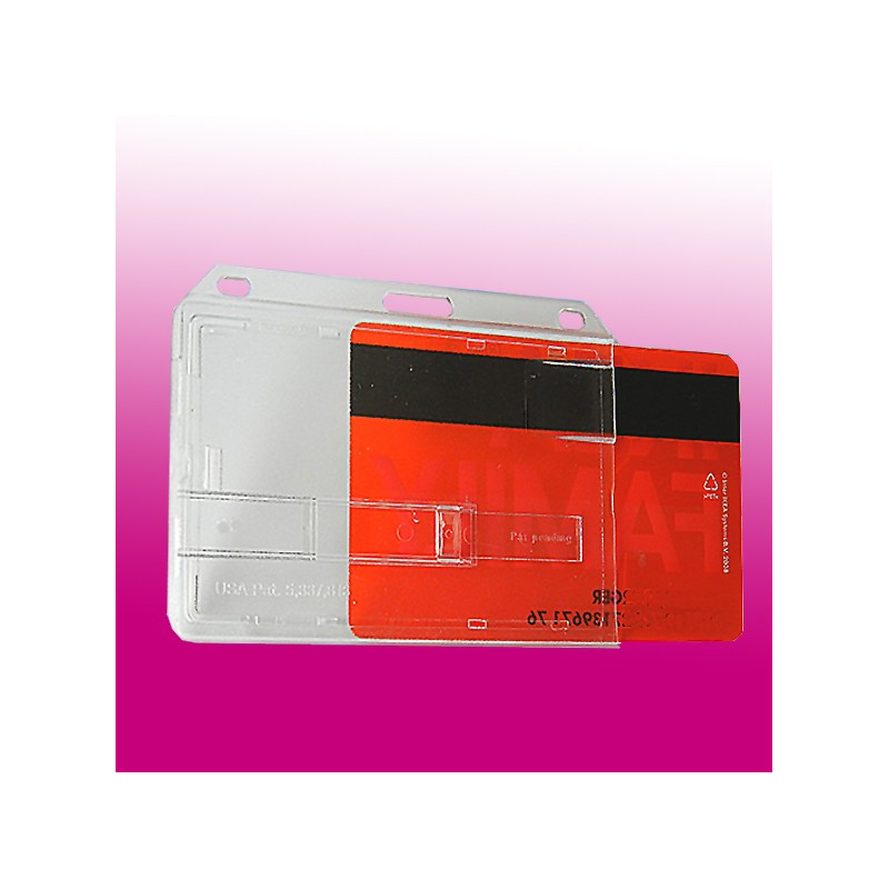 Scheckkartenhülle mit einem Schieber und Langloch