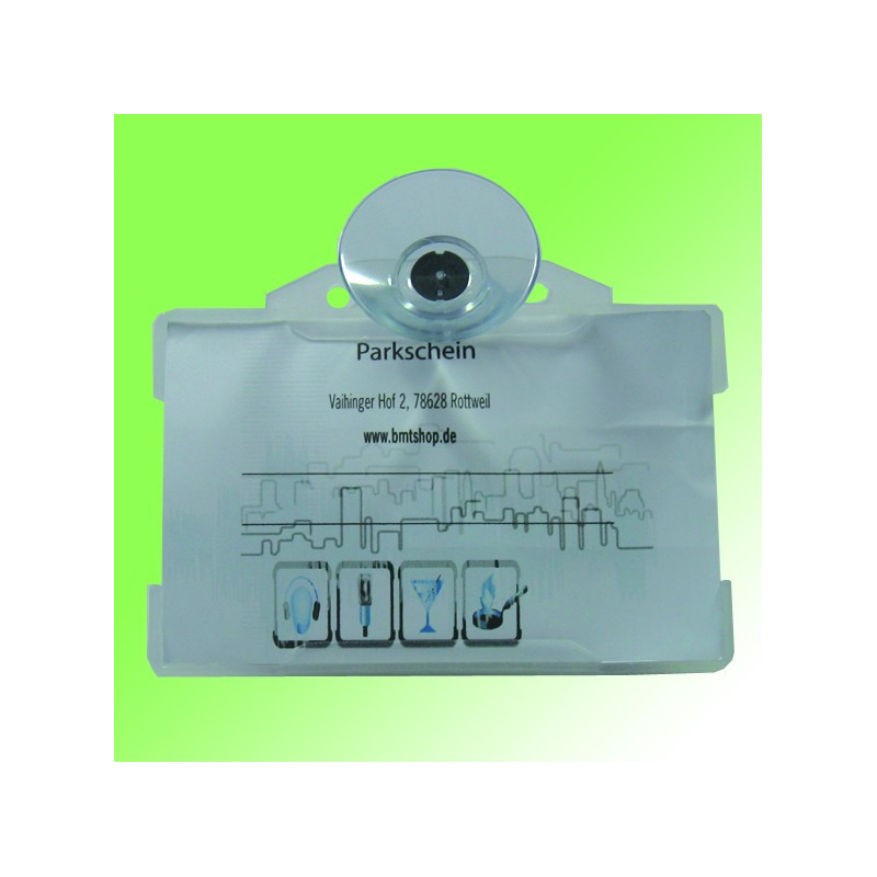 Profi Parkausweishalter Horizontal – Sicherer Halt durch Saugnapf mit Stahlgewinde