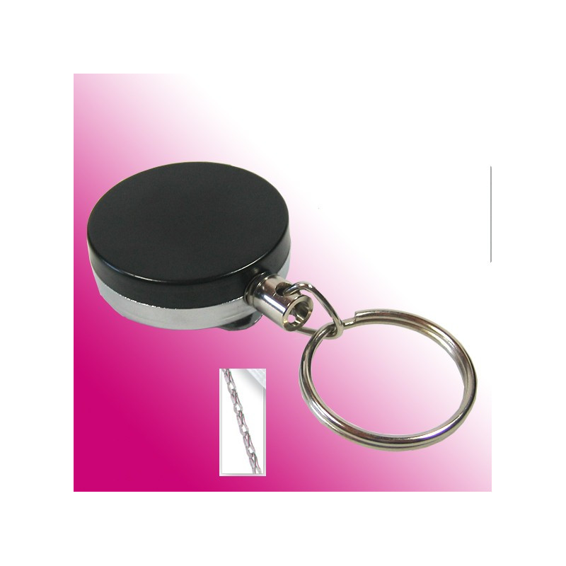 Metall-Ausweisjojo mit Edelstahl-Kette – Robustes Schlüsseljojo (Ø 40 mm)