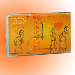 Scheckkartenhalter geschlossen, mit Daumenausschub