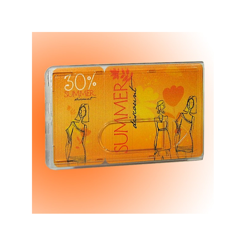 Scheckkartenhalter geschlossen, mit Daumenausschub