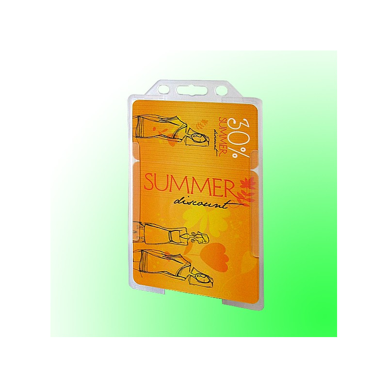 Scheckkartenhalter mit Euroloch und zwei Rundlöchern