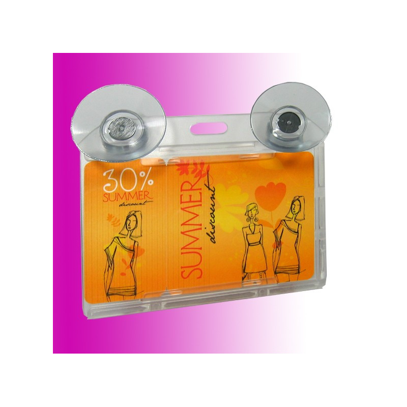 Profi-Parkausweishalter mit Saugnäpfen: Platz für bis zu 4 Plastikkarten