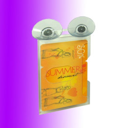 Profi-Parkkartenhalter für 4 Karten – Vertikale Befestigung mit Doppel-Saugnapf