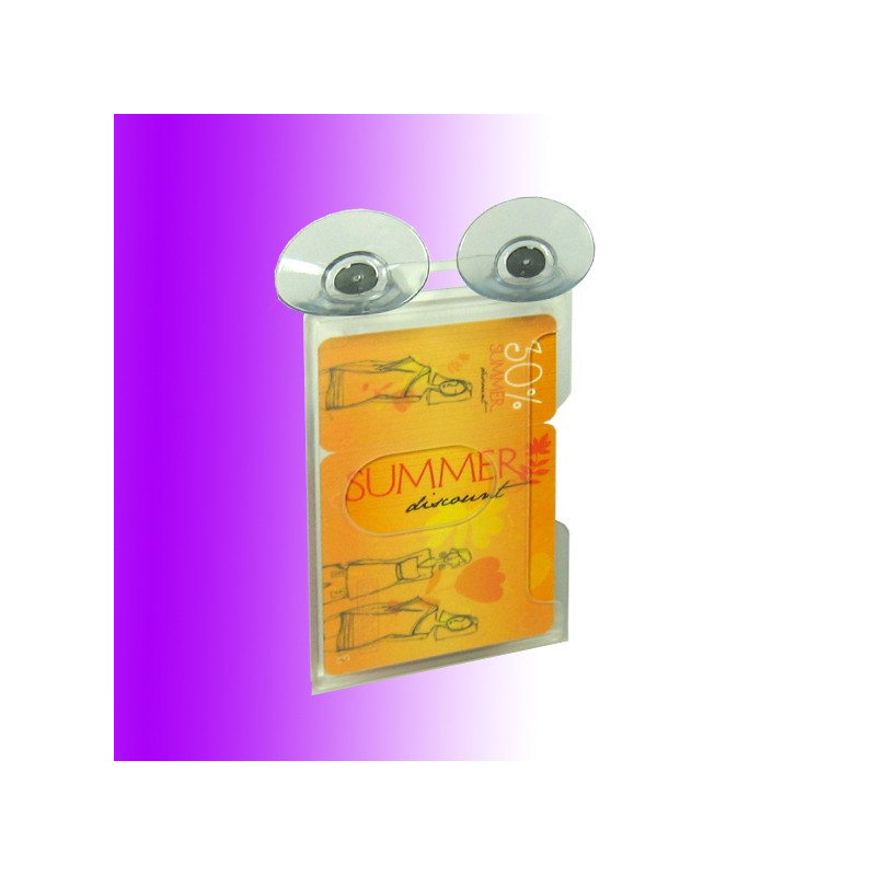 Profi-Parkkartenhalter für 4 Karten – Vertikale Befestigung mit Doppel-Saugnapf