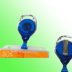 Ausweisjojo mit Metallumrandung und Gürtelclip