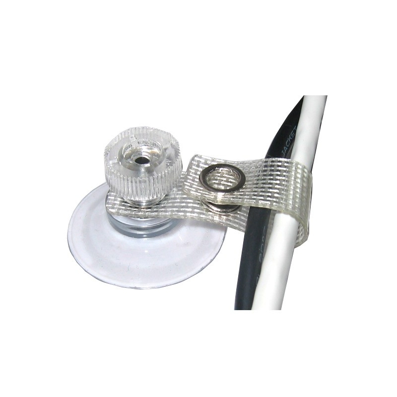 10 Stück Saugnapf 30 mm Kabelschelle, textilverstärkter Lasche