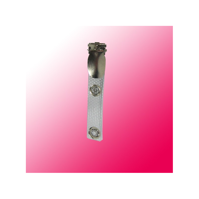 Ausweisclip mit Metall-Druckknopf