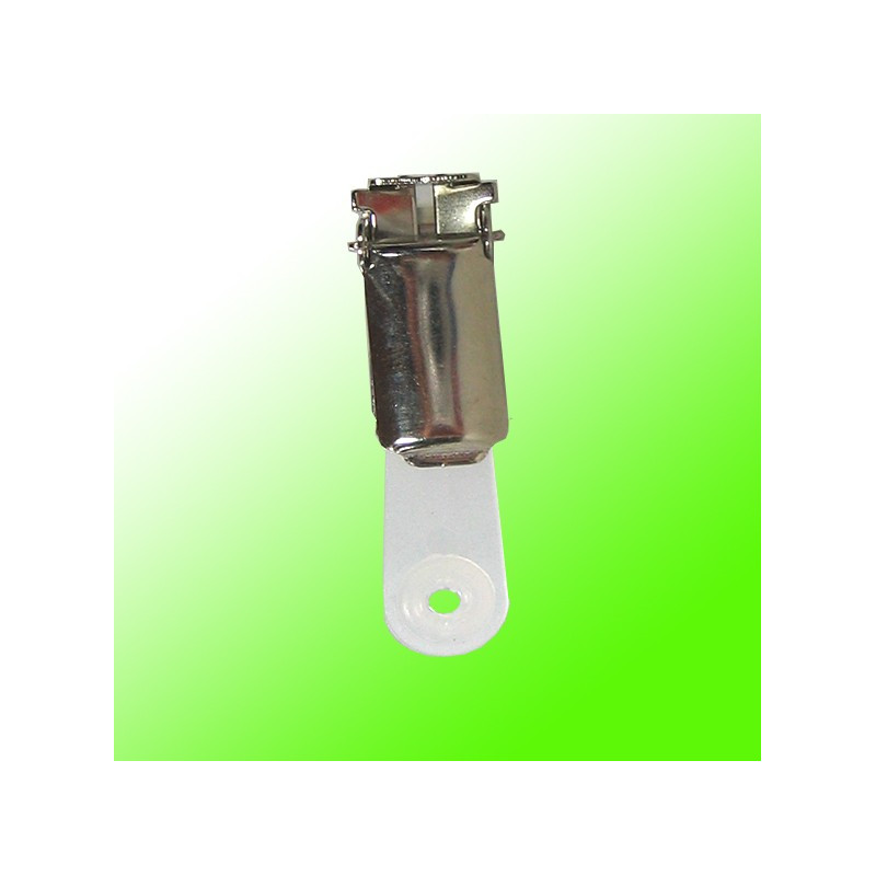 Ausweisclip, drehbar, mit Kunststoffniete