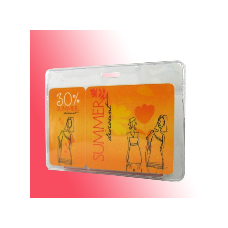 Transparente Ausweishülle 60 x 90 mm – Mit verstärktem Aufhängerand