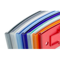 Namensschild, gewölbt mit glasklarer Astralon-Abdeckung. Mit Magnet