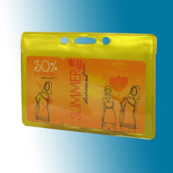 Ausweishülle mit farbiger Rückseite – 61 x 91 mm mit 3-Punkt-Lochung