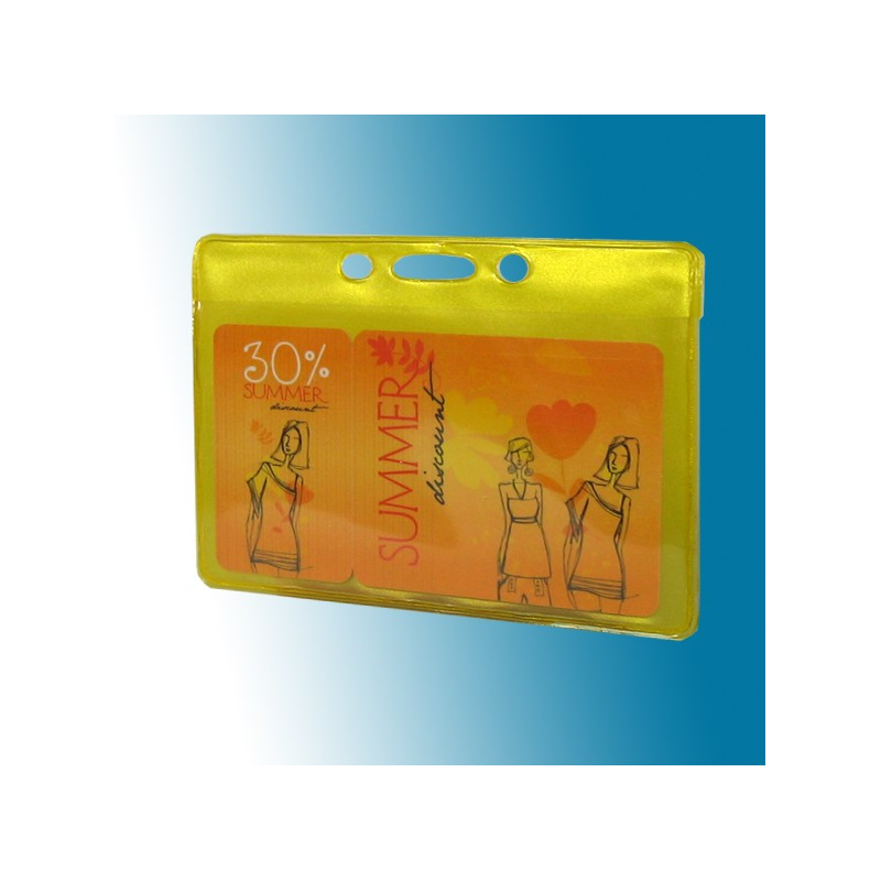 Ausweishülle mit farbiger Rückseite – 61 x 91 mm mit 3-Punkt-Lochung