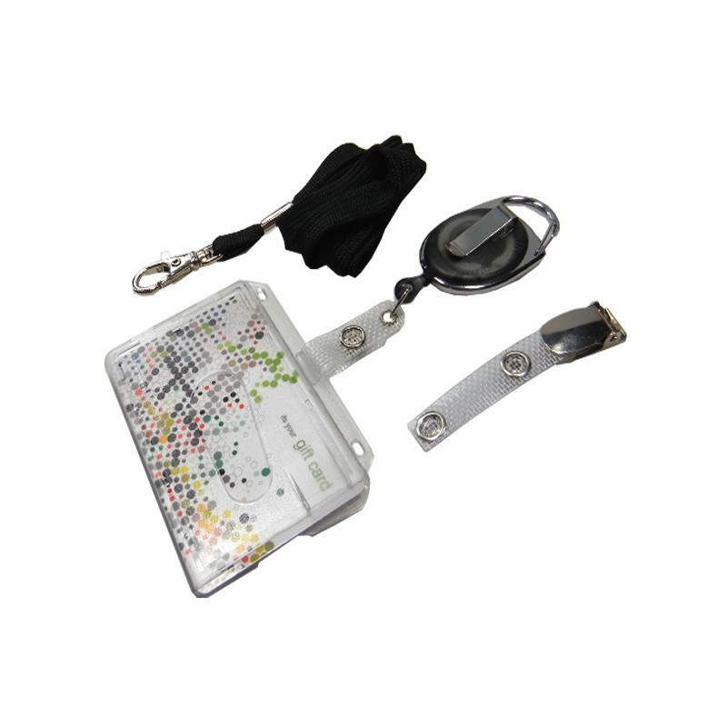 Scheckkartenhülle-Ausweisjojo-Clip-Umhängeband