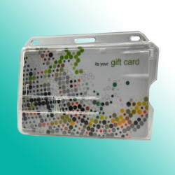 Scheckkartenhülle mit einem Schieber und Langloch