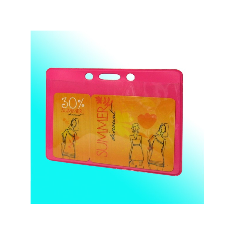 Ausweishülle mit farbiger Rückseite – 61 x 91 mm mit 3-Punkt-Lochung