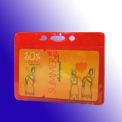 Ausweishülle mit farbiger Rückseite – 61 x 91 mm mit 3-Punkt-Lochung