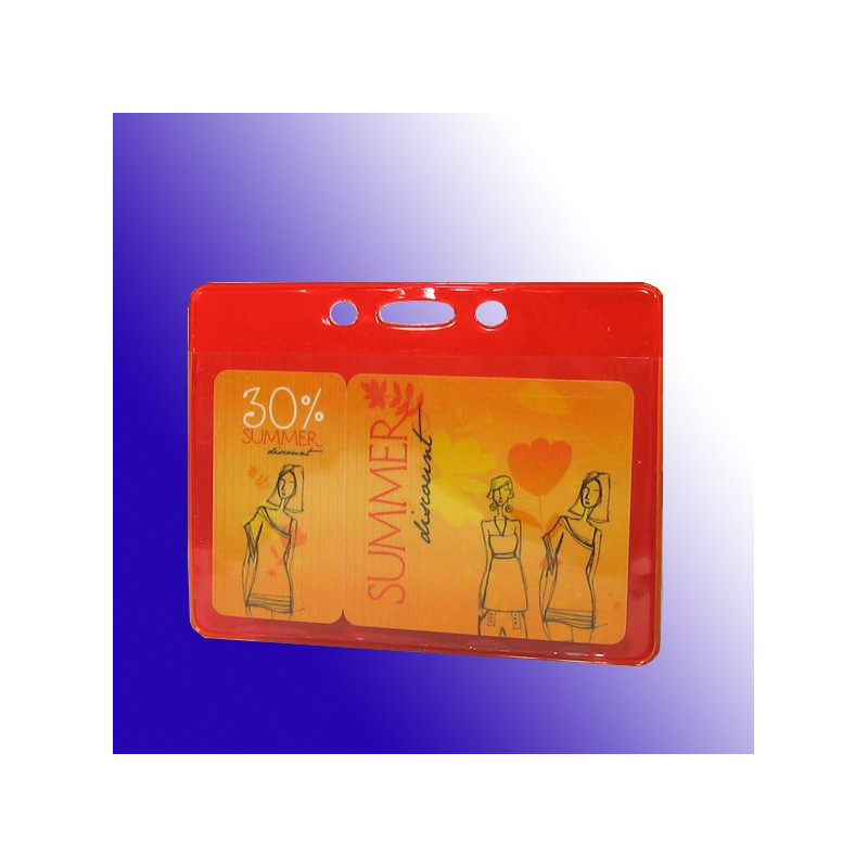 Ausweishülle mit farbiger Rückseite – 61 x 91 mm mit 3-Punkt-Lochung