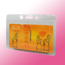 Ausweishülle mit farbiger Rückseite – 61 x 91 mm mit 3-Punkt-Lochung